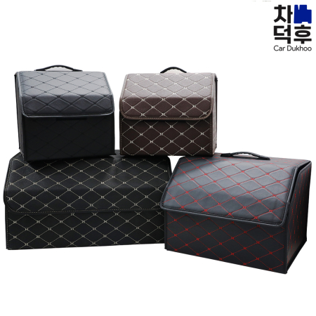 차덕후 트렁크 정리함 차박 자동차 가죽 수납함 소형