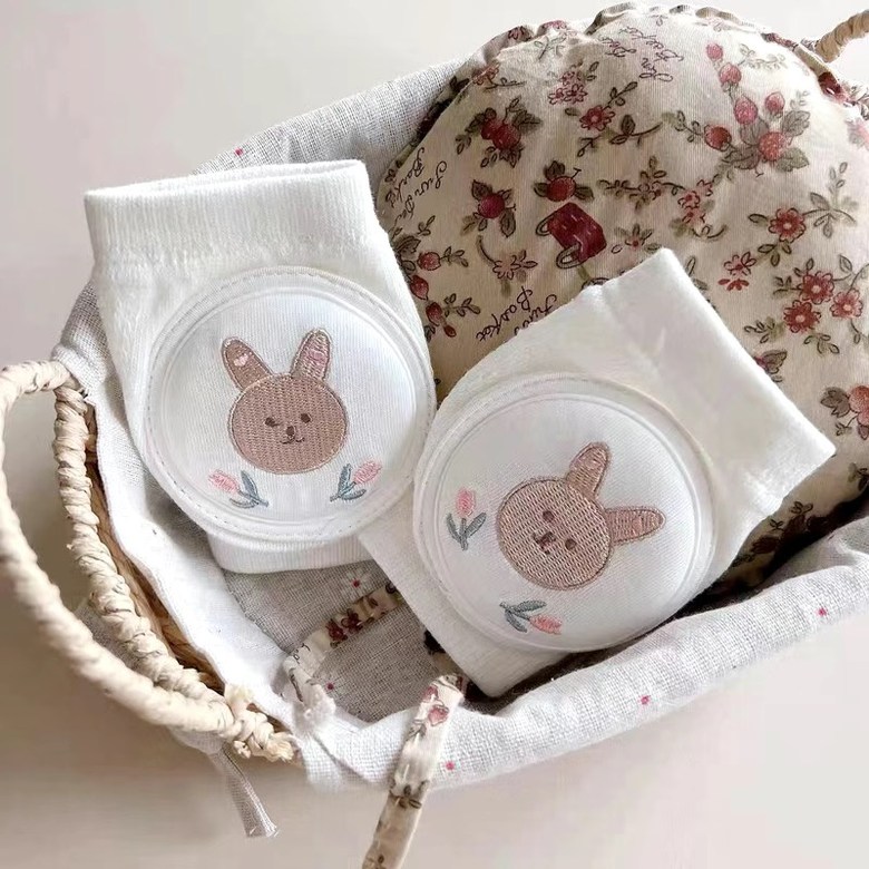 시월에인절 유아 자수 돌아기 여름 무릎보호대 1세트, 토끼, 2개