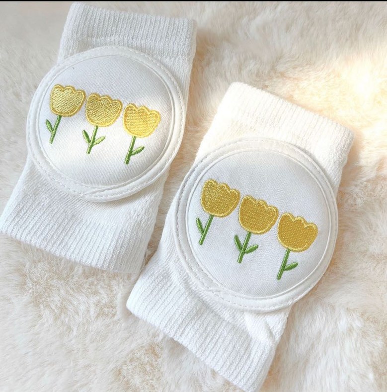 시월에인절 유아 자수 돌아기 여름 무릎보호대 1세트, 토끼, 2개